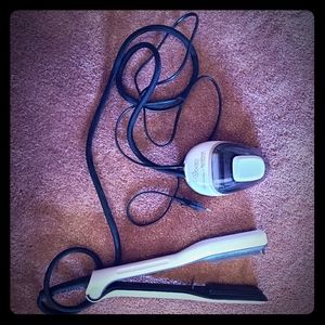 Steam hair straightener